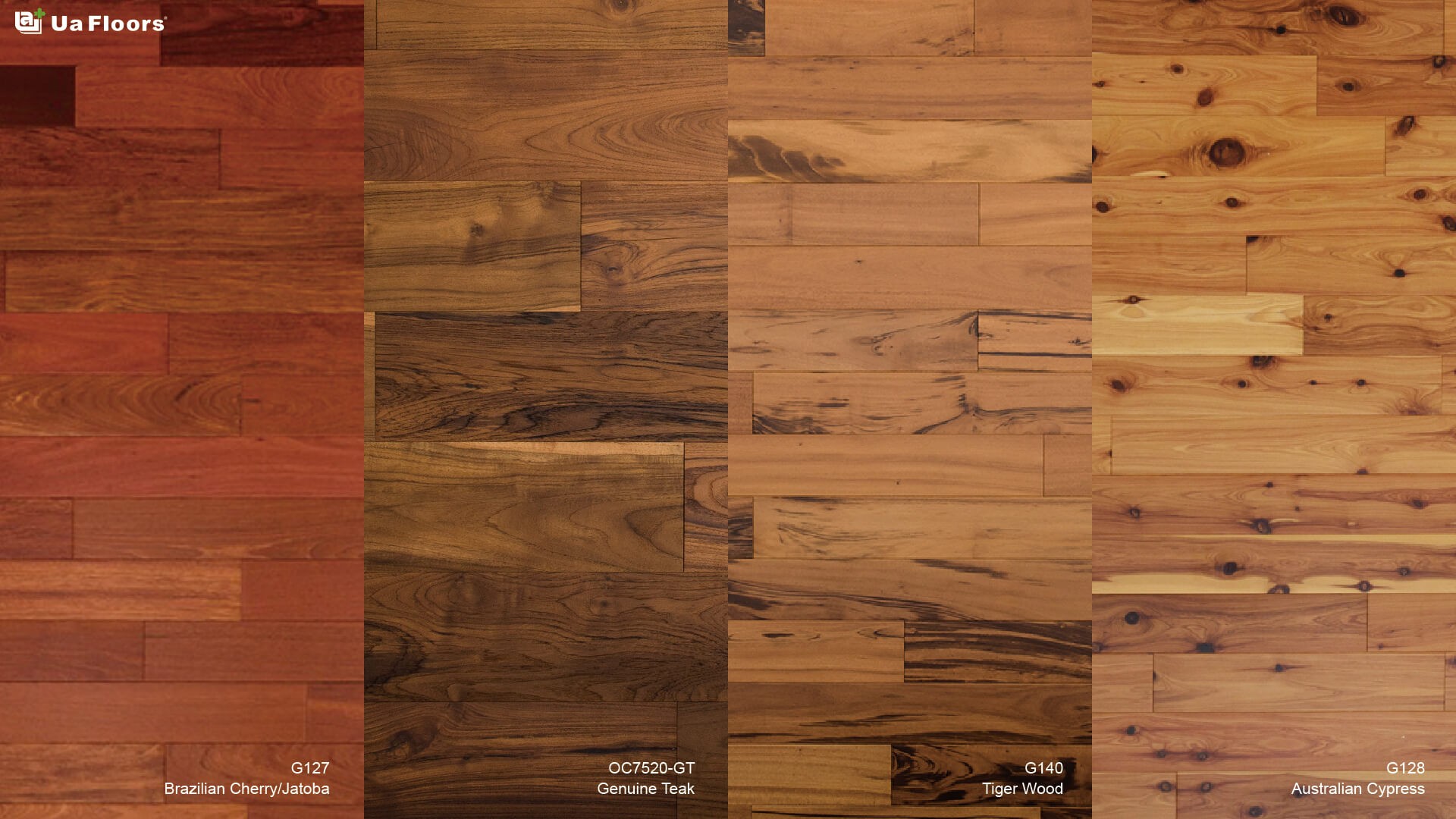 Exotic Hardwood: Genuine Teak, Brazilllian Cherry, Tiger Wood, Australian Cypress