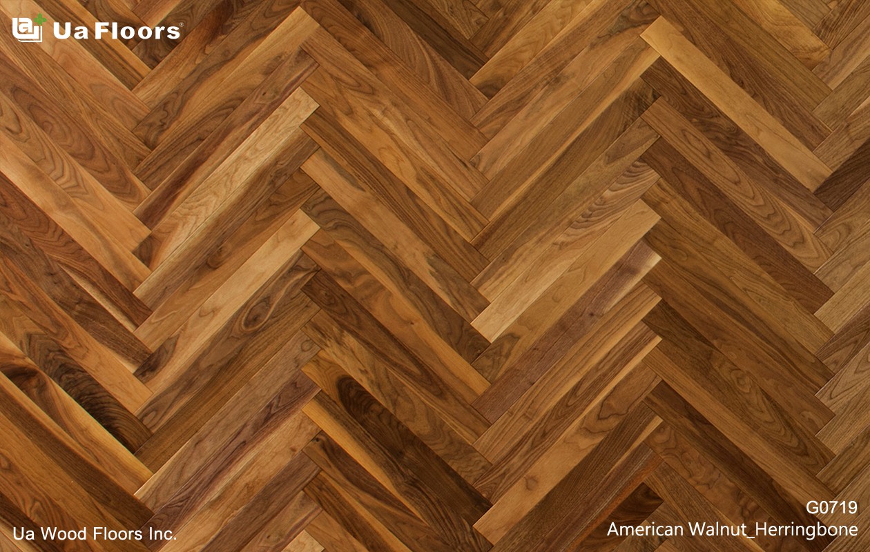 Ua Floors - PRODUCTS|American Walnut Herringbone Engineered Hardwood Flooring
