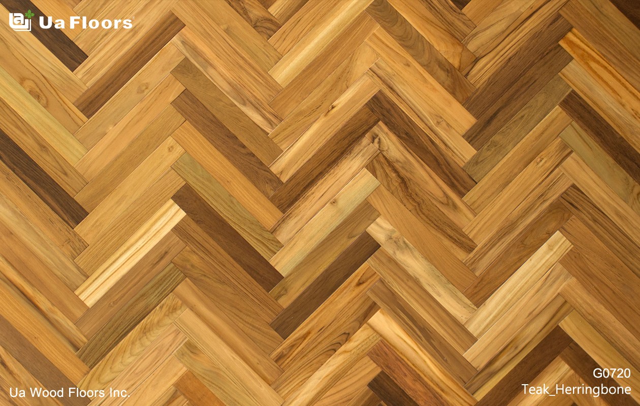 Ua Floors - PRODUCTS|Teak Herringbone Engineered Hardwood Flooring